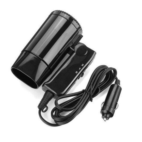 OZNALA 12V Hairdryer Portable Hair Dryer Hot And Cold Dry Styling Window Defroster Caravan Camping Travel