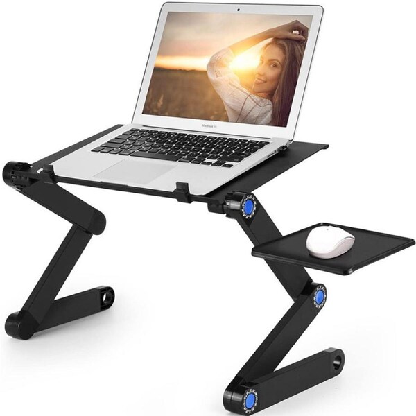 OZNALA Portable Foldable Laptop Stand Desk Table Tray Adjustable Sofa Bed Mouse Pad AU