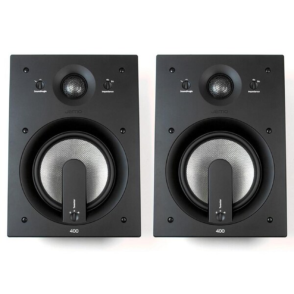 2pc Jamo IW 406 FG II Custom 400 Series In-Wall 2-Way Audio Loudspeakers White