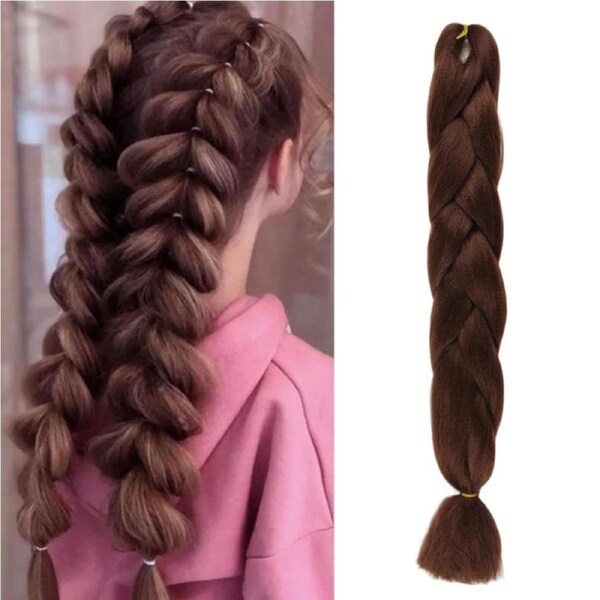 62cm Synthetic Braiding Hair Extensions - Hickory