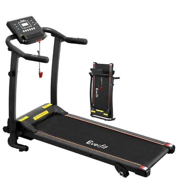 Everfit 2 in 1 Electric Treadmill Foldable Walking Pad Home Gym Fitness Black-360mm