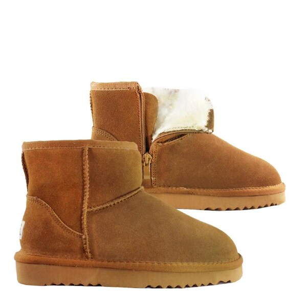 Waratah UGG Unisex Water Resistant Mini Zip Boot - Chestnut 11W/9M