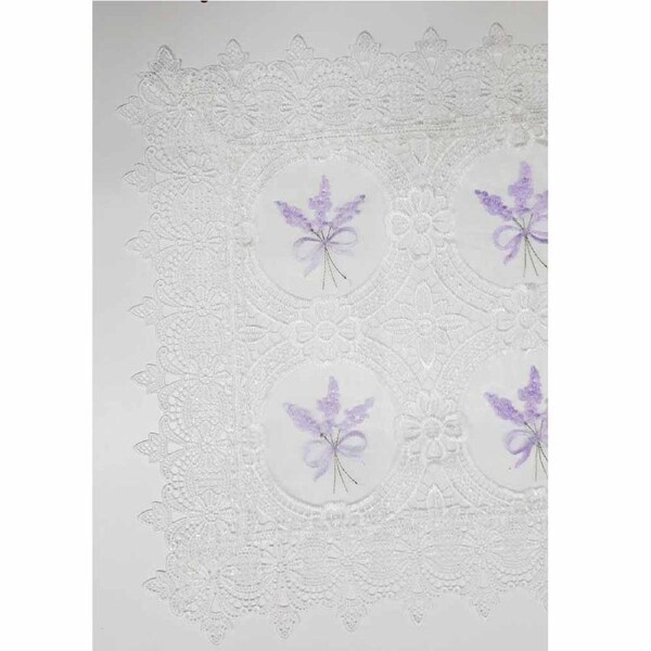 French Country Doily Lavender and Lace for Table Duchess 100x100cm