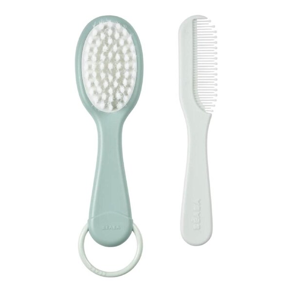Beaba Baby Brush and Comb - Green Blue