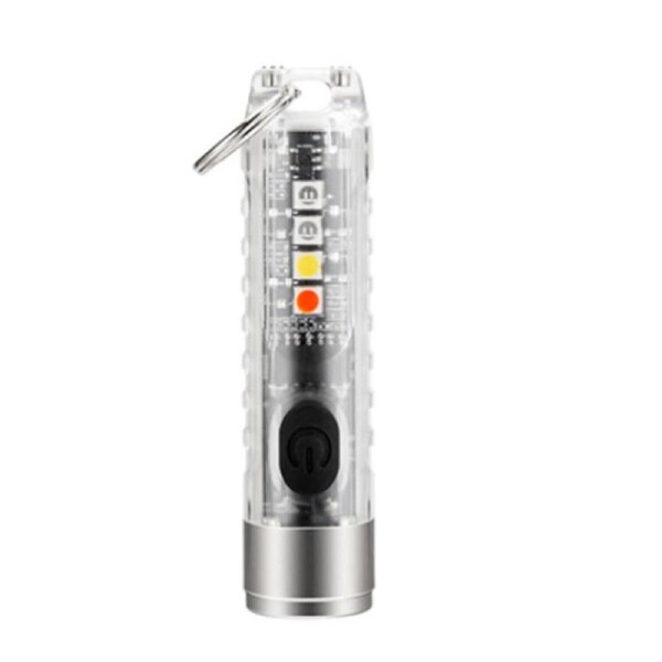 Mini Rechargeable Torch Camping, Emergency Flashlight - 450 Lumens - Max Beam Distance - upto 150 Metres - White
