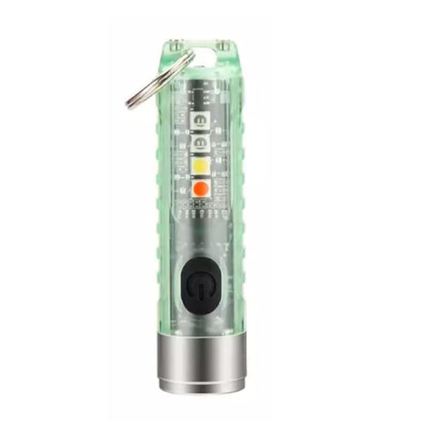 Mini Rechargeable Torch Camping, Emergency Flashlight - 450 Lumens - Max Beam Distance - upto 150 Metres - Green