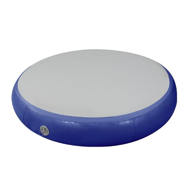 Powertrain 20cm Thick 1m Airtrack Spot Round Inflatable Gymnastics Tumbling Mat Air Track - Dark Blue