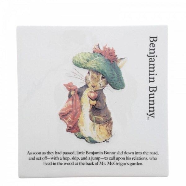 Beatrix Potter Peter Rabbit Decorative Wall Plaque - Benjamin Bunny