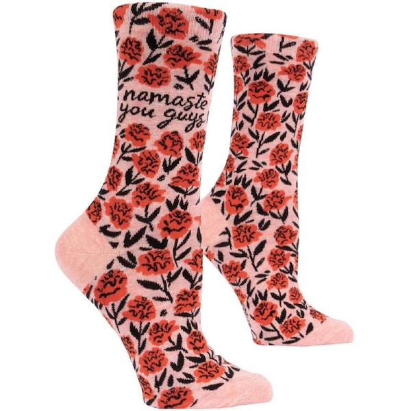 Blue Q Womens Crew Socks - Namaste You Guys