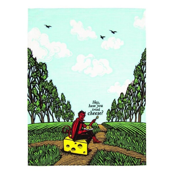 Blue Q Tea Towel - Hey, Have You Tried Cheese?