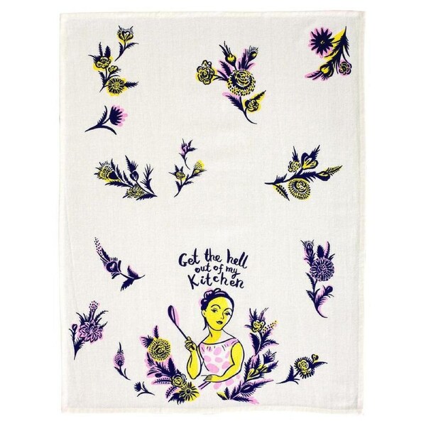Blue Q Tea Towel - Get The Hell Out Of My Kitchen