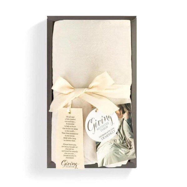 Demdaco Giving Weighted Blanket - Cream