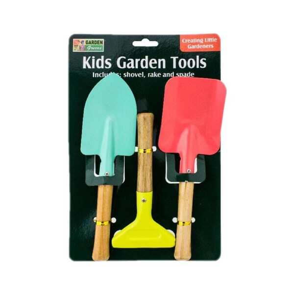 3pcs Kids Garden Tool Set Shovel Rake Spade Nurturing Green Hands