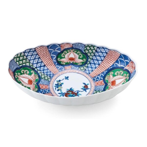 KISEN Arita Koimari Ware Oval Deep Plate 27cm
