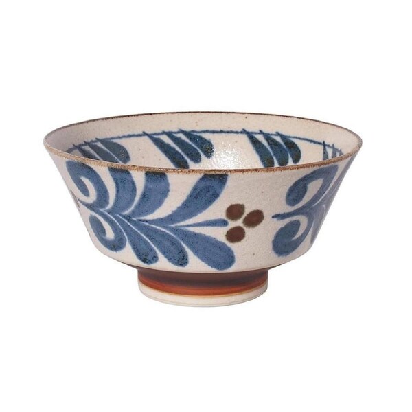 Minoru Pottery Wind Japanese Porcelain Ramen Bowl