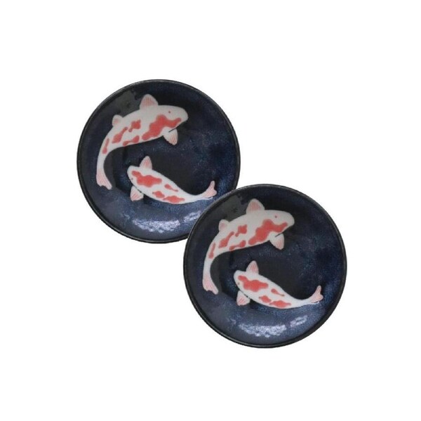 Aizome Koi Carp 9cm Small Plate (Set of 2)