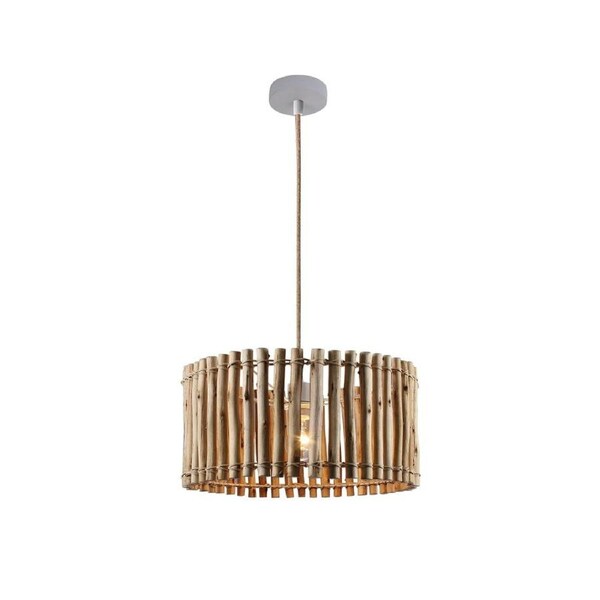 Hazelton Timber Shade Pendant Lamp Light Natural