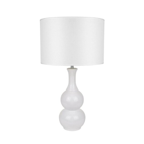 Estelle Classic Poittery Wheel Ceramic Table Lamp Light White