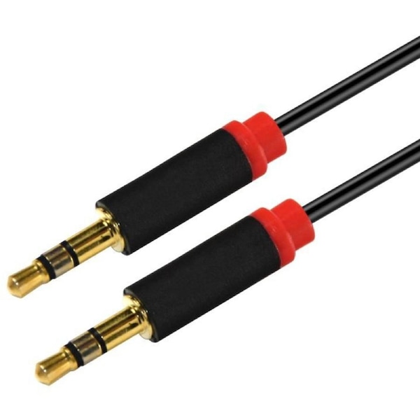 Astrotek 1m Stereo Flat Cable Male To Male Audio Input/ 3.5mm Auxiliary Car Cord