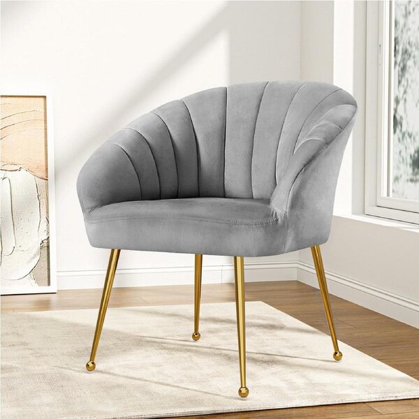 1 Seater Artiss Armchair Velvet Grey Eloise