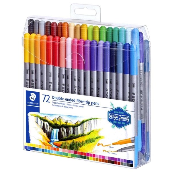 Staedtler Double Ended Fibre Tip Markers 72 Pack