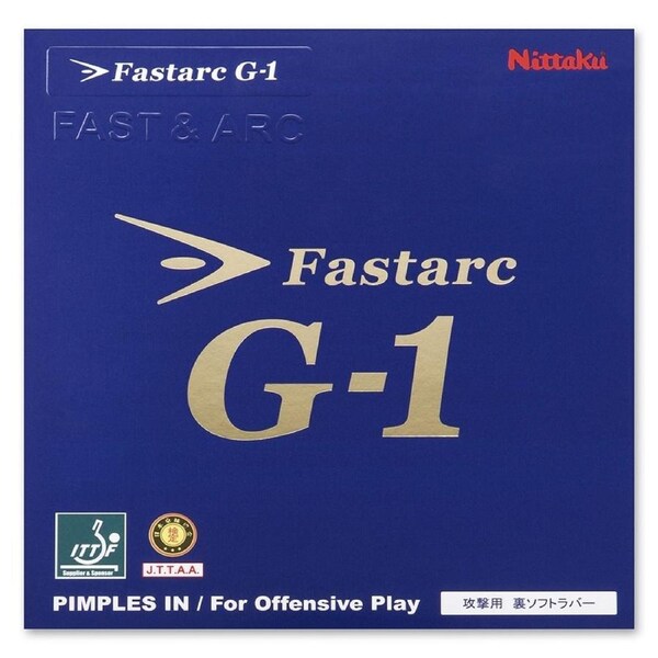 Nittaku Fastarc G-1 Black Table Tennis Rubber - 2.0mm thickness OFFensive