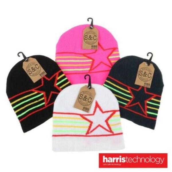 Soft&Cosy 4PCE Beanie Kids Star 4 Assorted Colours
