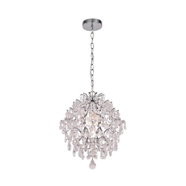 Robin Modern Classic Hanging Chandelier Lamp Light Chrome Clear Small