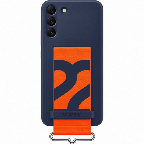 Samsung Silicone Cover with Strap Galaxy S22+ - Navy