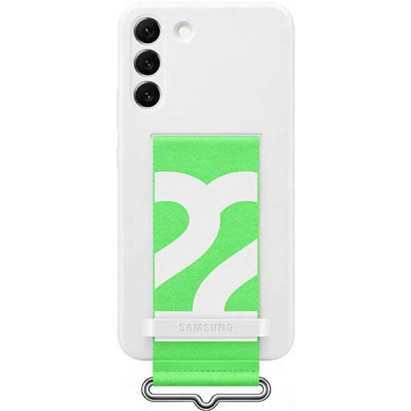 Samsung Silicone Cover with Strap Galaxy S22+ - White