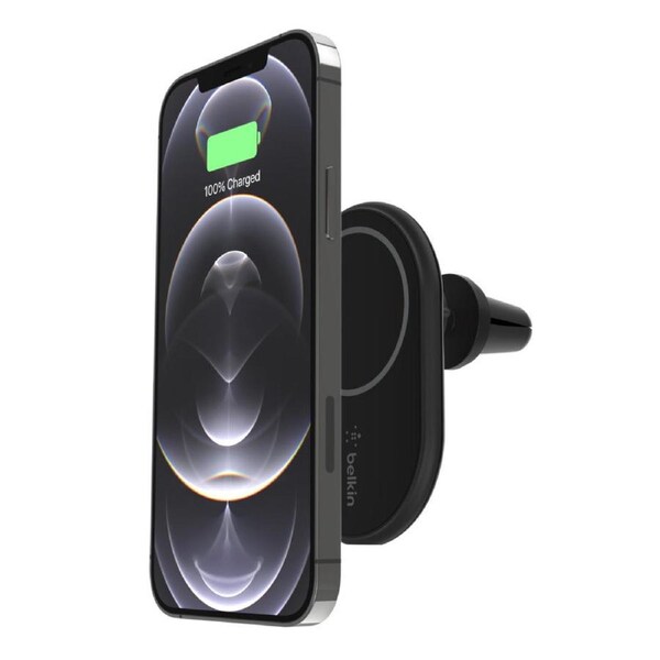Belkin BoostCharge 10W Magnetic Wireless Car Charger Vent Mount - Black