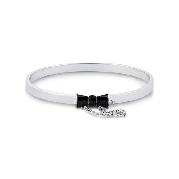 Couture Kingdom - Disney - Minnie Mouse Black Bow Bangle White Gold