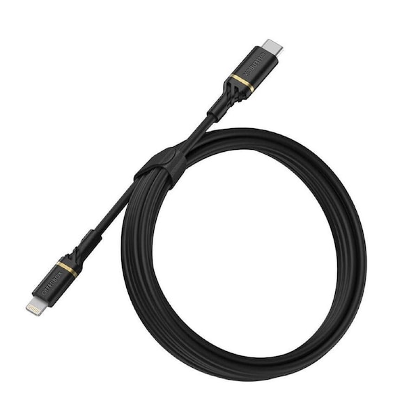 OtterBox Fast Charge & Data Transfer Cable Lightning to USB-C Shimmer 78-52647 Black - 2m