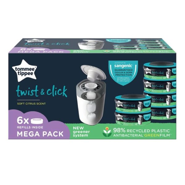 Tommee Tippee Twist & Click Sangenic 6 x Refill Packs