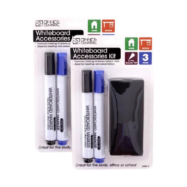 2PACKS Whiteboard Markers & Eraser Set Whiteboard Essentials Home Office Clean