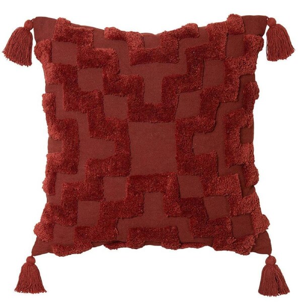 J. Elliot Fletcher Square Cotton Cushion 50cm Home Lounge Decor Pillow Brick