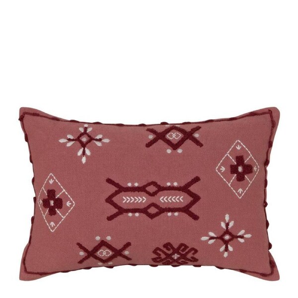 J. Elliot Sedona Rectangle Cotton Cushion Embroidered 55cm Home Decorative Berry