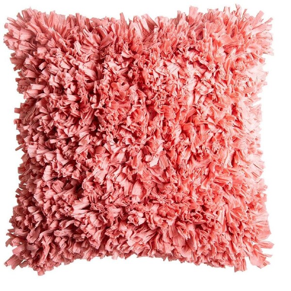 J. Elliot Elodie Square Cotton/Viscose Cushion 50cm Home Decorative Pillow Coral
