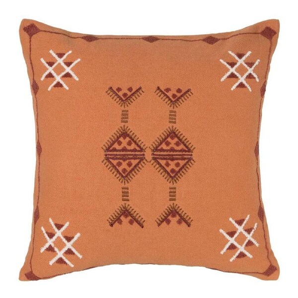 J. Elliot Arizona Square Cotton Cushion Embroidered 50cm Home Decorative Apricot