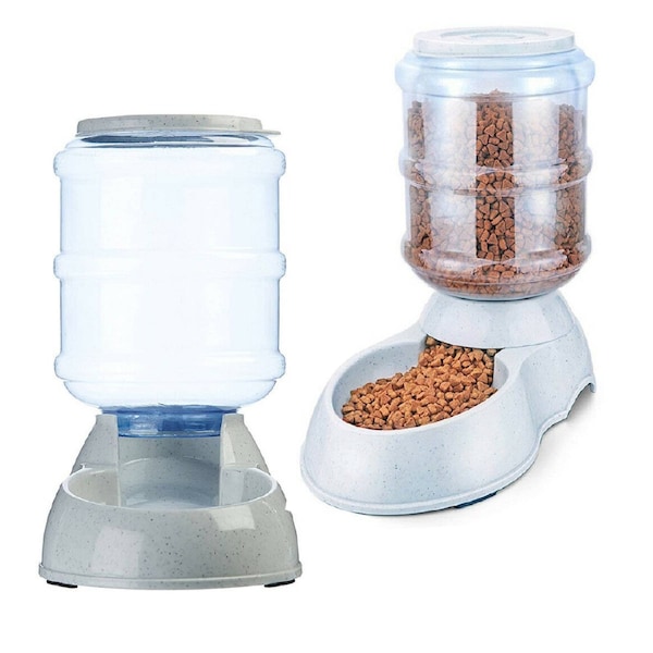 Pet Feeder Bowl Automatic Dispenser Dog Cat Auto Self Feeding Food Bowl 3.5
