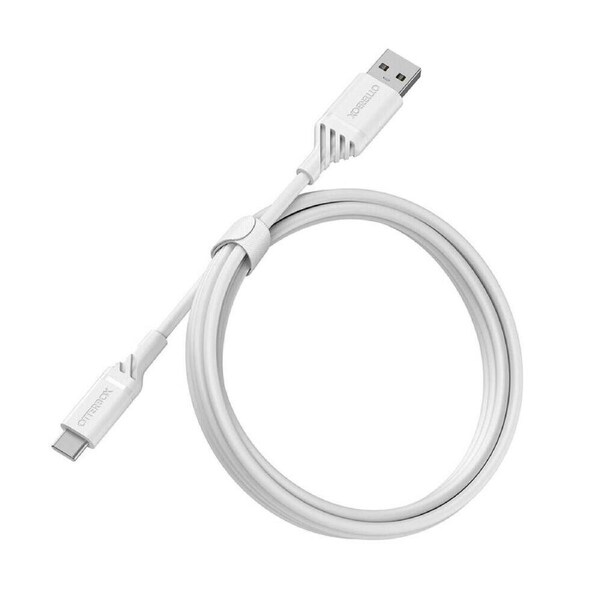 OtterBox USB-C to USB-A Cable White 60W 3K Bend/Flex 78-52536 Samsung Galaxy Apple iPhone iPad MacBook - 1m