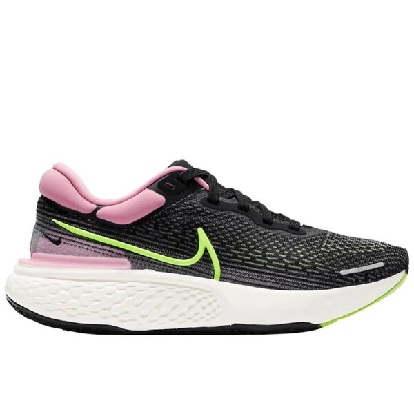 Nike Womens ZoomX Invincible Run Flyknit Running Shoes Runners - Black/Pink US 9.5