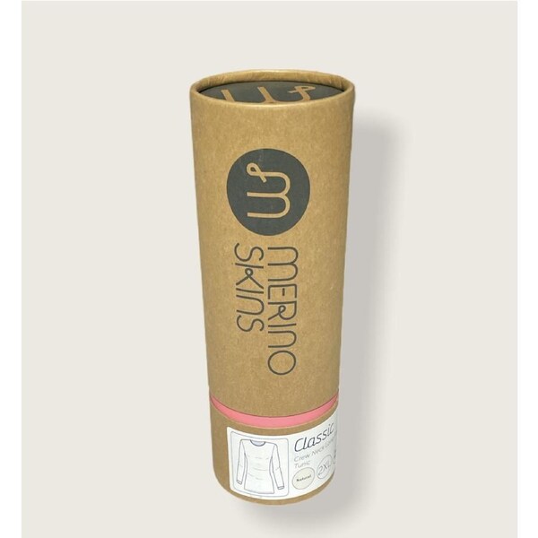 Womens Merino Wool Thermal Top Crew Neck Long Sleeve Underwear - Natural L