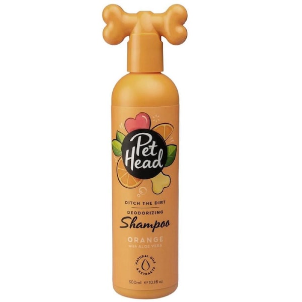 Pet Head 300ml Ditch The Dirt Deodorizing Dog Shampoo Bath Wash Cleanser Orange