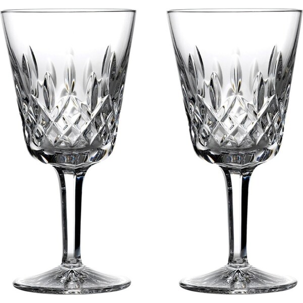 Waterford Crystal Lismore Classic Goblet Pair 8oz - Set of 2