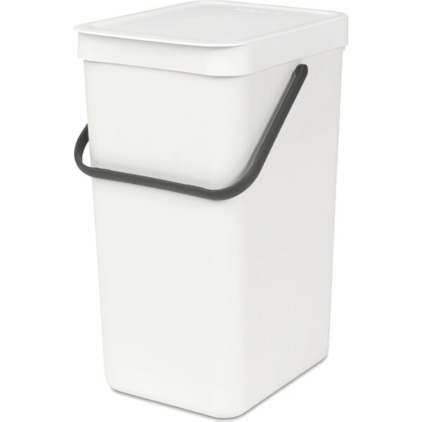 Brabantia Waste Bin Sort & Go 16 Litre - White