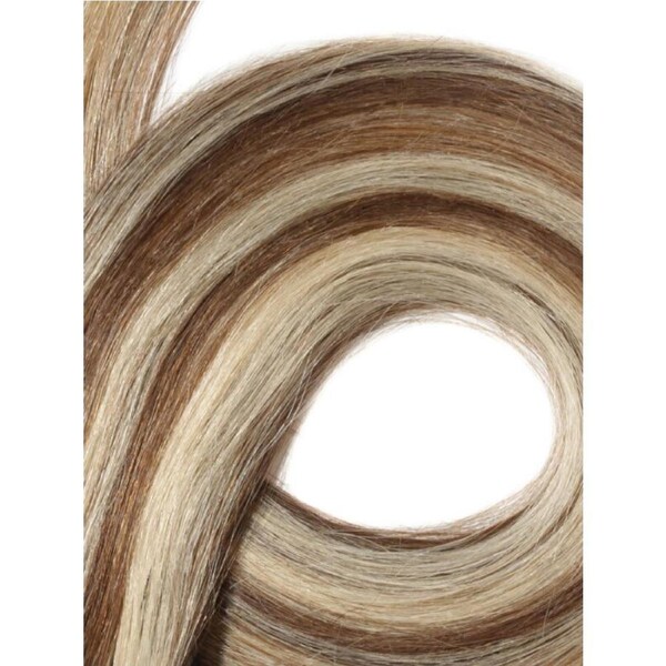 #6/60 Mixed Brown Blonde 18" European Remy Clip In Human Hair Extension