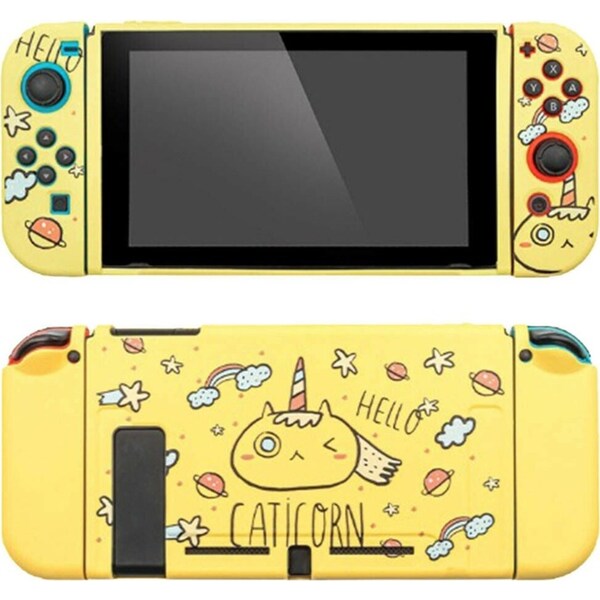 Cartoon Nintendo Switch Console Soft Protective Case Cover Yellow Unicorn