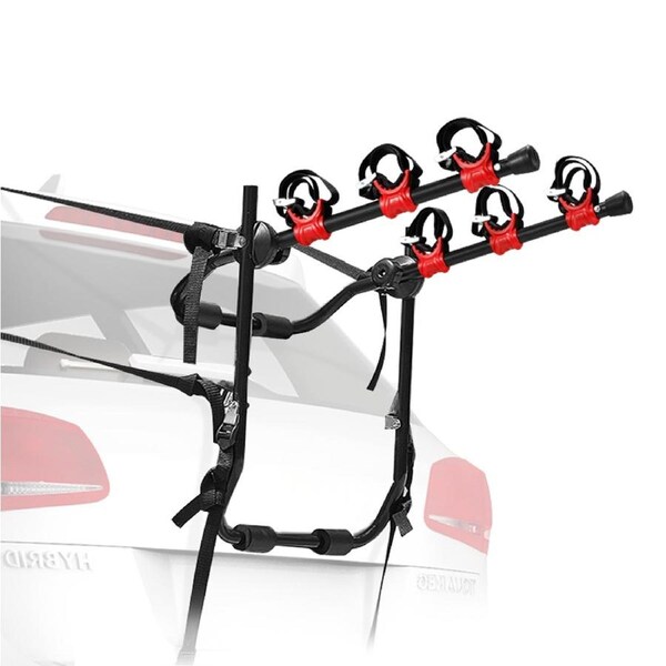 FIERYRED 3 Bike Rack Bicycle Carrier Car Rear Universal Trunk Foldable