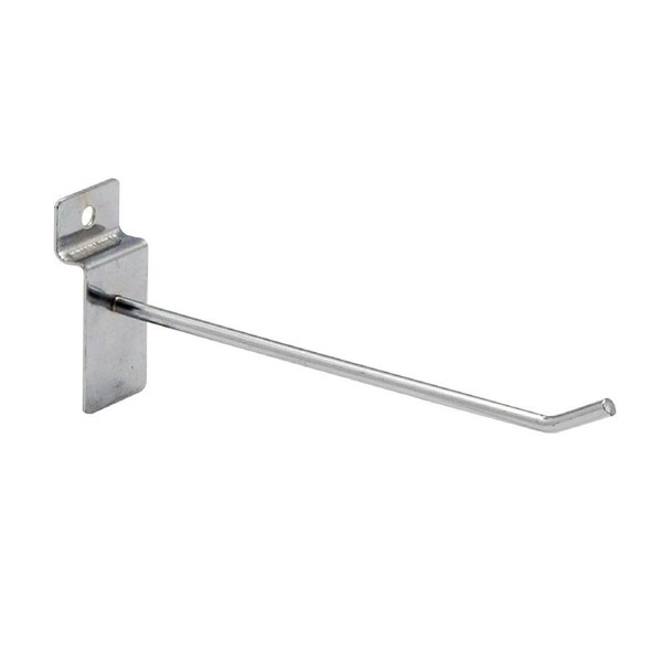 150mm Slatwall Hooks Metal Set Peg Board Tool Organizer Bins Assortment Garage Storage Organization Accessories Grooved Display Hanging Silver 50x